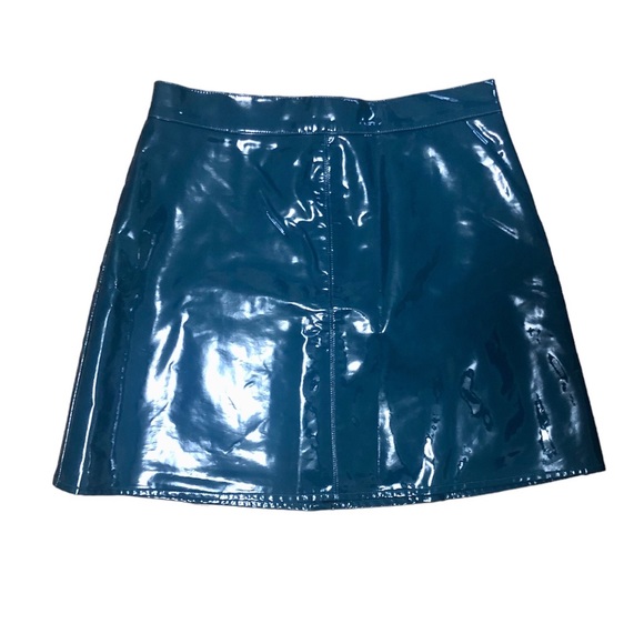 Wann Dresses & Skirts - Teal vinyl mini skirt, medium